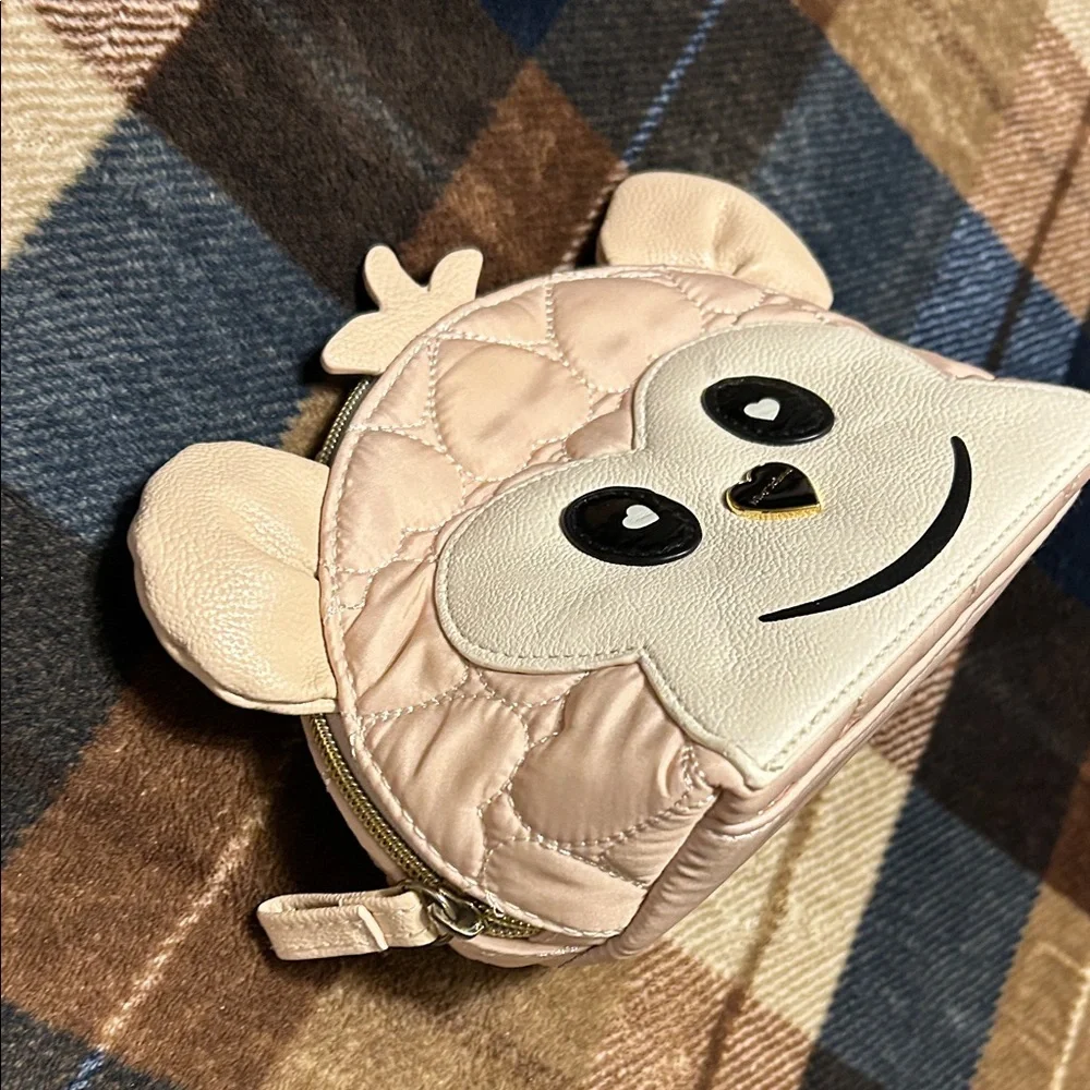 Betsey Johnson Pink Monkey Face Quilted Bag givie - Picture 7 of 14